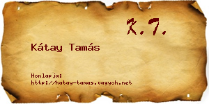 Kátay Tamás névjegykártya