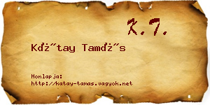Kátay Tamás névjegykártya